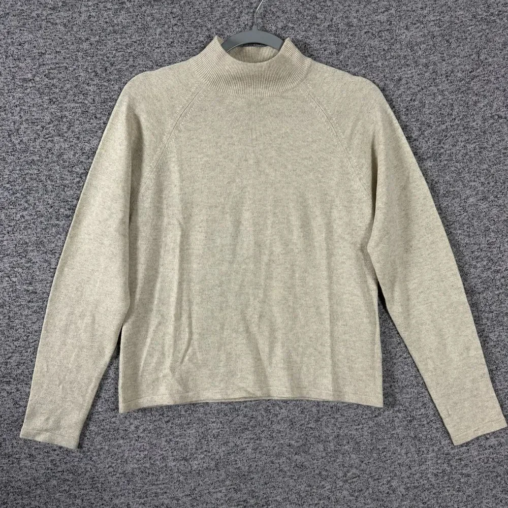 Icelandic Design Women's Size Small Beige Cashmere Blend Sweater